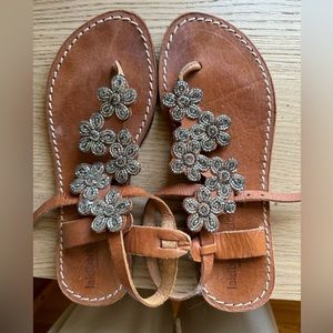 Leather anthropology sandals